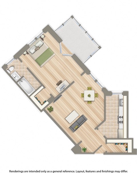 the shawmut apartments 1 bedroom floor plan